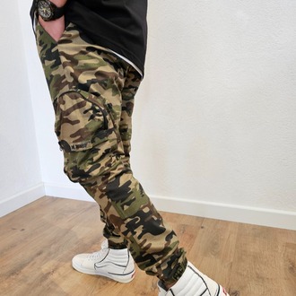 Kamuflaj Pocket Kargo Cepli Jogger Pantolon