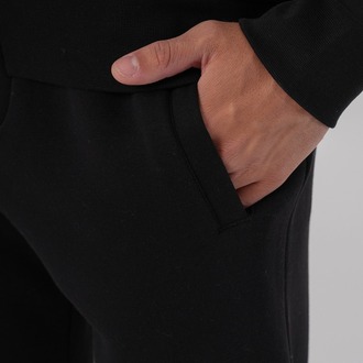 Şardonlu Paçası Lastikli Eşofman Altı Siyah