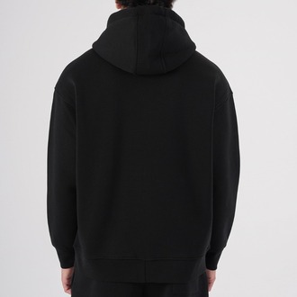 Fermuarlı Kapüşonlu Hoodie Sweatshirt Siyah