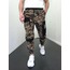 Kamuflaj Kargo Cepli Siyah Garnili Jogger Pantolon STGN-3005-1