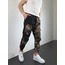 Kamuflaj Kargo Cepli Siyah Jogger Pantolon STGN-3002SYH