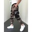 Kamuflaj Kargo Cepli Siyah Garnili Jogger Pantolon STGN-3005-3