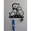 ( Dog And Cat ) Metal Duvar Anahtar Askılığı - Dekor Banyo Askılık Anahtarlık.