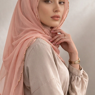 Taşlı Organze şal 