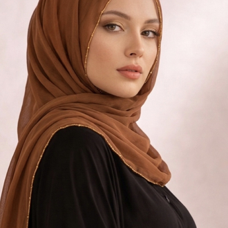 Taşlı Organze şal 
