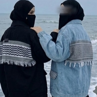 Kefiye detaylı KOT CEKET
