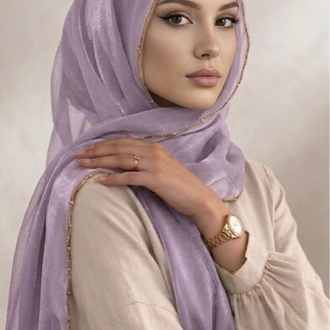 Taşlı Organze şal 