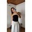 Straplez maxi elbise