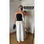 Straplez maxi elbise