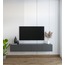 Duvara Monte Modern Minimalist Antrasit Tv Ünitesi Mdf 160 cm