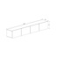 Duvara Monte Modern Minimalist Beyaz Tv Ünitesi Mdf 160 cm