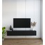 Duvara Monte Modern Minimalist Siyah Tv Ünitesi Mdf 160 cm