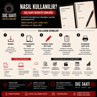 ️ Suç Saati – Dedektif Günlüğü | Premium Dijital Planner (PDF) | Lansman Fiyatı
