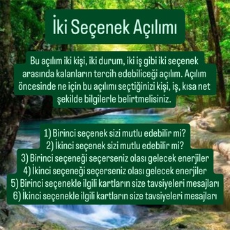İki Seçenek Tarot Açılımı