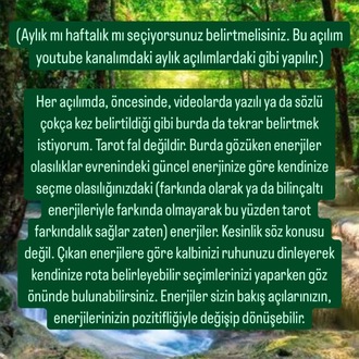 Aylık ya da Haftalık Tarot Açılımı