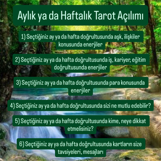 Aylık ya da Haftalık Tarot Açılımı