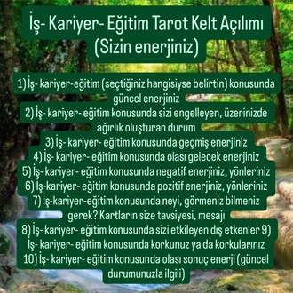 İş- Kariyer- Eğitim Tarot Kelt Açılımı (Sizin enerjiniz)