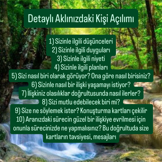 Detaylı Aklınızdaki Kişi Tarot Açılımı