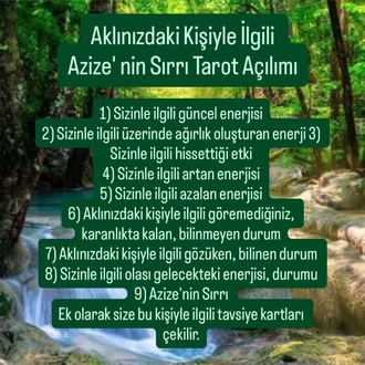 Aklınızdaki Kişiyle İlgili Azize' nin Sırrı Tarot Açılımı