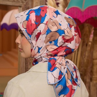 İpekhan Marrakech Koleksiyon Soft Eşarp 1209 - Borda Mavi 13