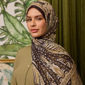 İpekhan Marrakech Koleksiyon Soft Şal 3047 - Siyah Kahve 06