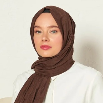 Madame Polo - Bambu Kraş Şal - Acı Kahve