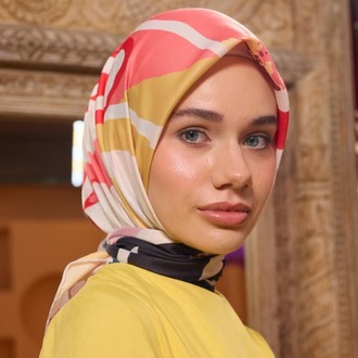 İpekhan Marrakech Koleksiyon Soft Eşarp 1211 - 13 Ekru/siyah