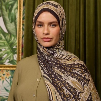 İpekhan Marrakech Koleksiyon Soft Şal 3047 - Siyah Kahve 06