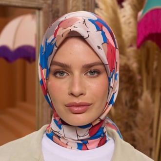 İpekhan Marrakech Koleksiyon Soft Eşarp 1209 - Borda Mavi 13