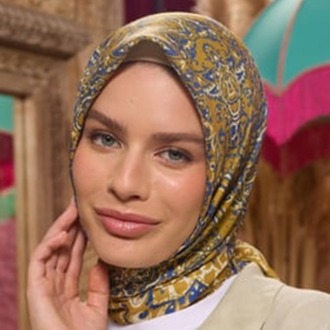 İpekhan Marrakech Koleksiyon Soft Eşarp 1210 - Yağ yeşili 02
