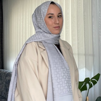 Levidor S Desen Blue Jakar Şal - Gri