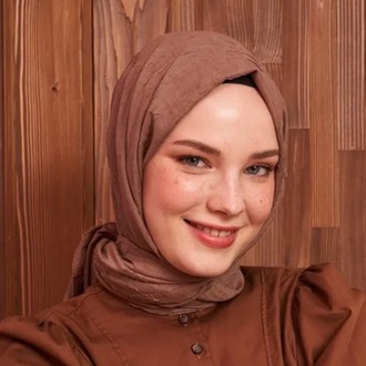 Madame Polo - Bambu Kraş Şal - Brownie