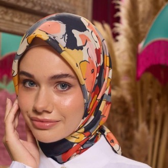 İpekhan Marrakech Koleksiyon Soft Eşarp 1209 - Gri Sarı 08