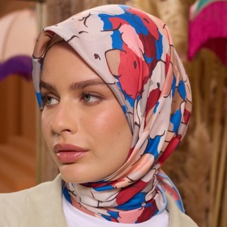 İpekhan Marrakech Koleksiyon Soft Eşarp 1209 - Borda Mavi 13