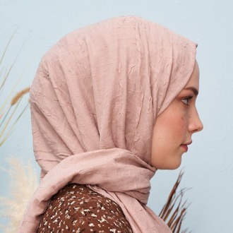 Madame Polo - Bambu Kraş Şal - Vizon