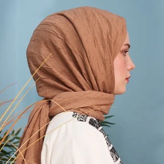 Madame Polo - Bambu Kraş Şal - Latte