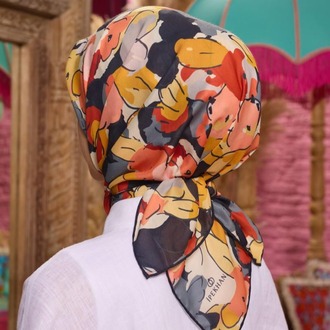 İpekhan Marrakech Koleksiyon Soft Eşarp 1209 - Gri Sarı 08