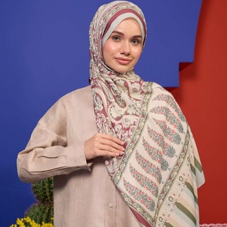 İpekhan Marrakech Koleksiyon Soft Şal 3049 - Krem Kırmızı 05 