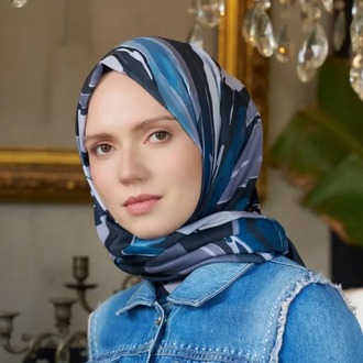 Madame Polo - Seremoni Koleksiyonu Pure Desen Şal - Petrol