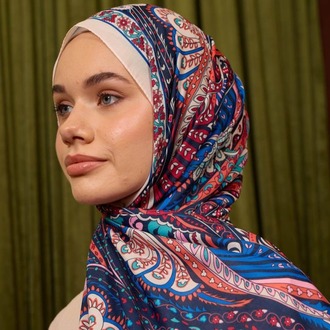 İpekhan Marrakech Koleksiyon Soft Şal 3047 - Lacivert Mavi 05