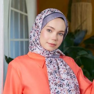 Madame Polo - Seremoni Koleksiyonu Sara Desen Şal - Gri