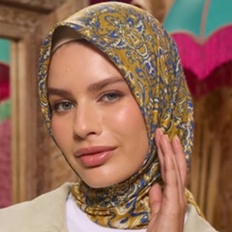 İpekhan Marrakech Koleksiyon Soft Eşarp 1210 - Yağ yeşili 02
