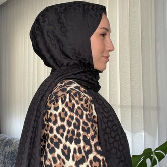 Levidor S Desen Blue Jakar Şal - Siyah