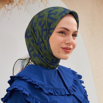 İpekhan Eva Desen Eşarp 1132 - Haki 08