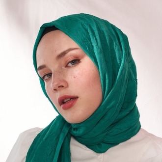 Madame Polo - Bambu Kraş Şal - Bennetton Yeşili