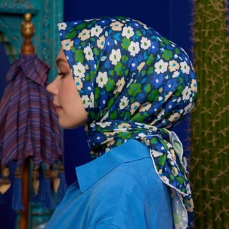 İpekhan Marrakech Koleksiyon Soft Eşarp 1192 - 07 Yeşil/somon