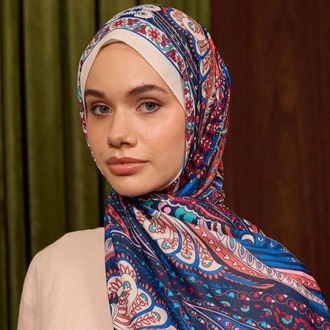 İpekhan Marrakech Koleksiyon Soft Şal 3047 - Lacivert Mavi 05