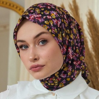 İpekhan Yaz Işıltısı Koleksiyonu Soft Eşarp 1191 - Siyah Orange 07