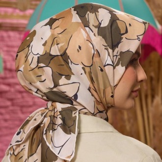 İpekhan Marrakech Koleksiyon Soft Eşarp 1209 - Bej Kahve 09