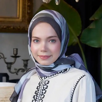 Madame Polo - Seremoni Koleksiyonu Pure Desen Şal - Haki